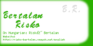 bertalan risko business card